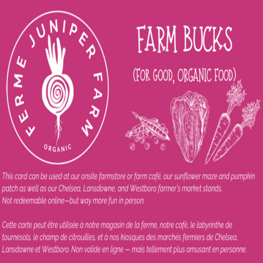 Carte-Cadeau Ferme Juniper (livraison par courriel)